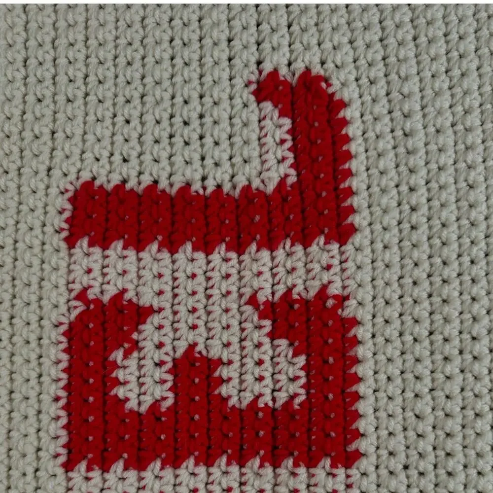 Handmade Crochet CARMICHAEL Name Blanket Christmas Runner 3D Rose Vintage 30x67